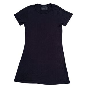 Reformation Black T-shirt Mini Dress Women's Size XS Basic Crew Neck Short Goth